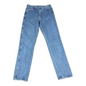 VTG WRANGLER JEANS 36x38 MADE IN USA Straight Slim Western‎ Cowboy 80s Classic